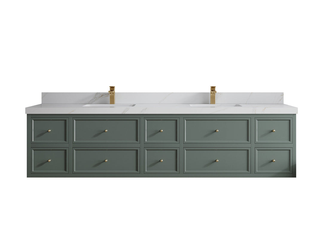 Roswell Floating 84 in. W x 22 in. D Double Sink Bathroom Vanity - Willow Bath and Vanity