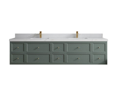 Roswell Floating 84 in. W x 22 in. D Double Sink Bathroom Vanity - photo 21
