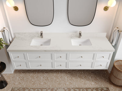Roswell Floating 84 in. W x 22 in. D Double Sink Bathroom Vanity - Willow Bath and Vanity
