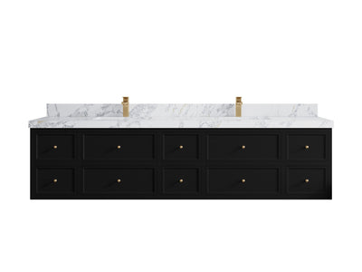 Roswell Floating 84 in. W x 22 in. D Double Sink Bathroom Vanity - Willow Bath and Vanity
