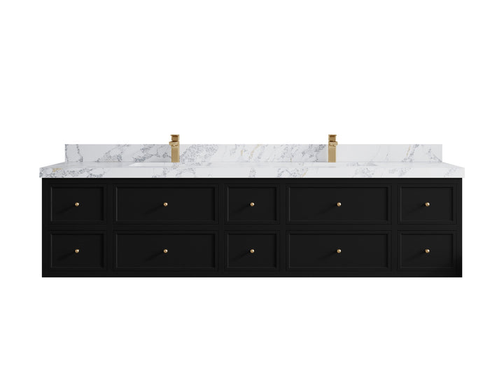 Roswell Floating 84 in. W x 22 in. D Double Sink Bathroom Vanity - photo 21
