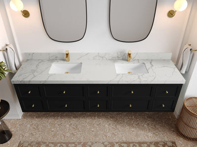 Roswell Floating 84 in. W x 22 in. D Double Sink Bathroom Vanity - Willow Bath and Vanity