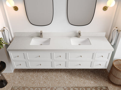 Roswell Floating 84 in. W x 22 in. D Double Sink Bathroom Vanity - Willow Bath and Vanity