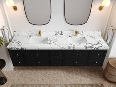 Roswell Floating 84 in. W x 22 in. D Double Sink Bathroom Vanity - photo 40