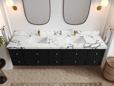 Roswell Floating 84 in. W x 22 in. D Double Sink Bathroom Vanity - Willow Bath and Vanity
