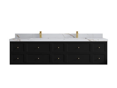 Roswell Floating 84 in. W x 22 in. D Double Sink Bathroom Vanity - Willow Bath and Vanity