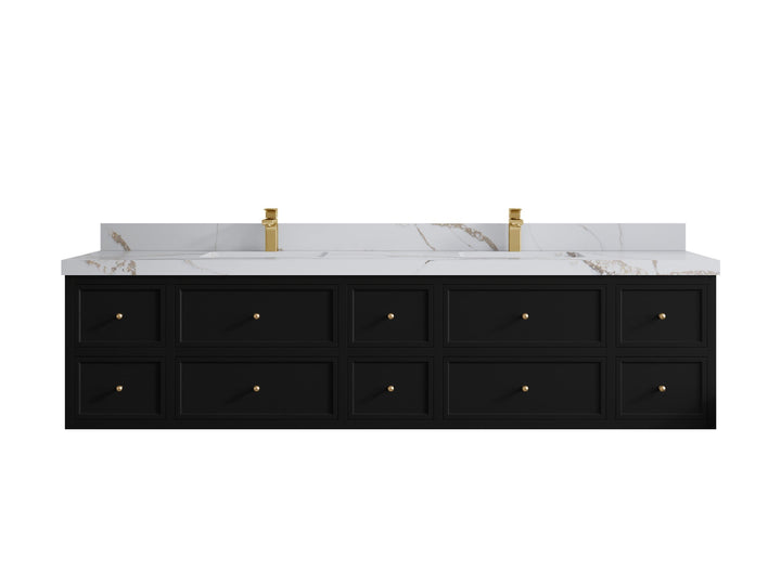 Roswell Floating 84 in. W x 22 in. D Double Sink Bathroom Vanity - photo 15