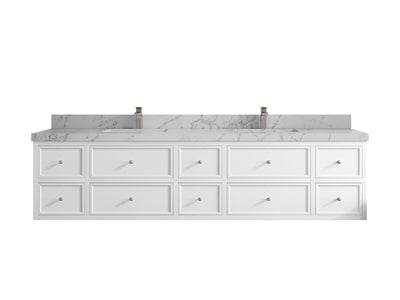 Roswell Floating 84 in. W x 22 in. D Double Sink Bathroom Vanity - Willow Bath and Vanity