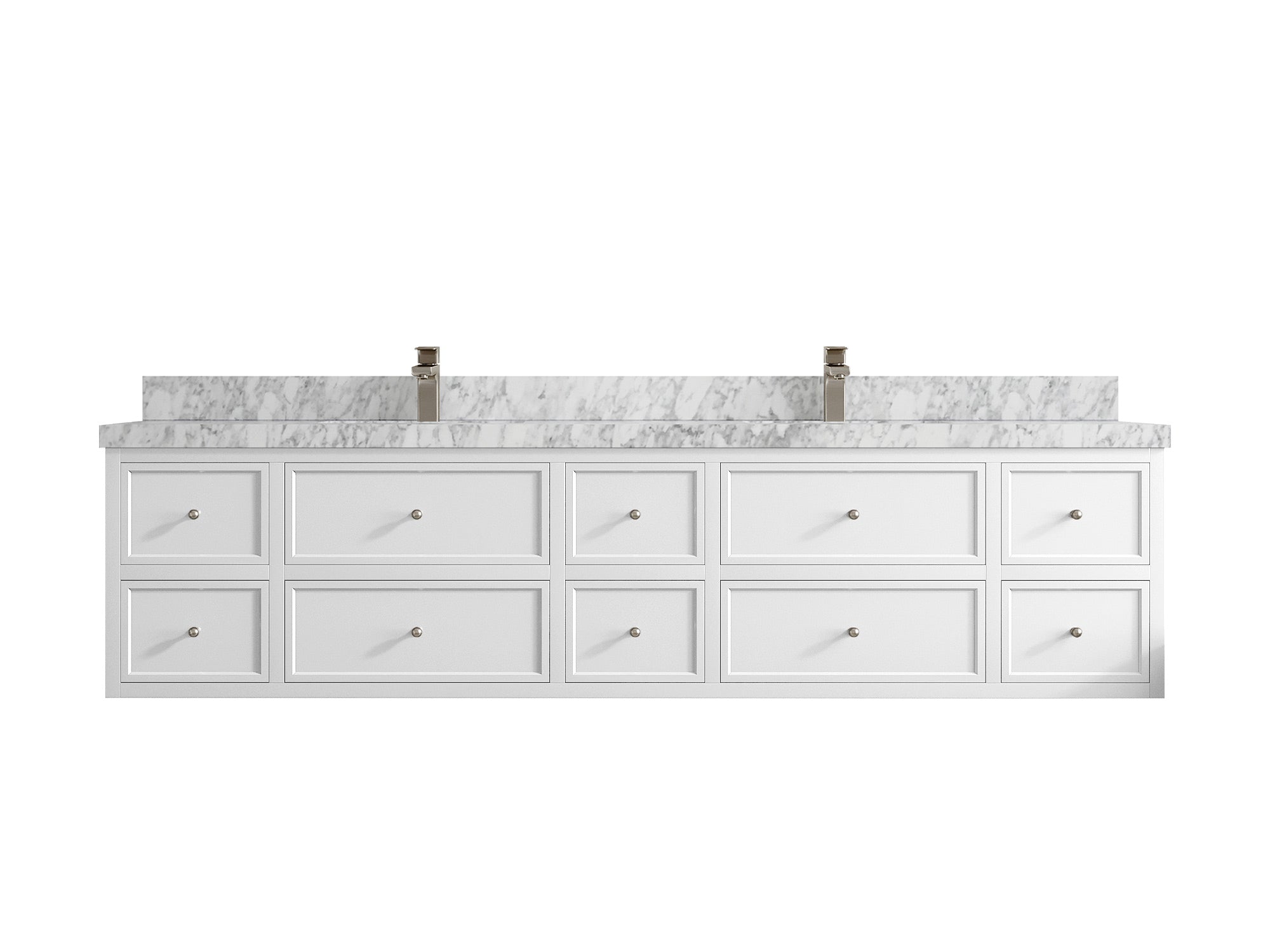 Roswell Floating 84 in. W x 22 in. D Double Sink Bathroom Vanity - Willow Bath and Vanity