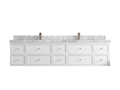 Roswell Floating 84 in. W x 22 in. D Double Sink Bathroom Vanity - Willow Bath and Vanity