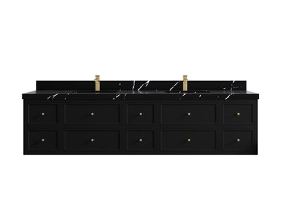 Roswell Floating 84 in. W x 22 in. D Double Sink Bathroom Vanity - Willow Bath and Vanity