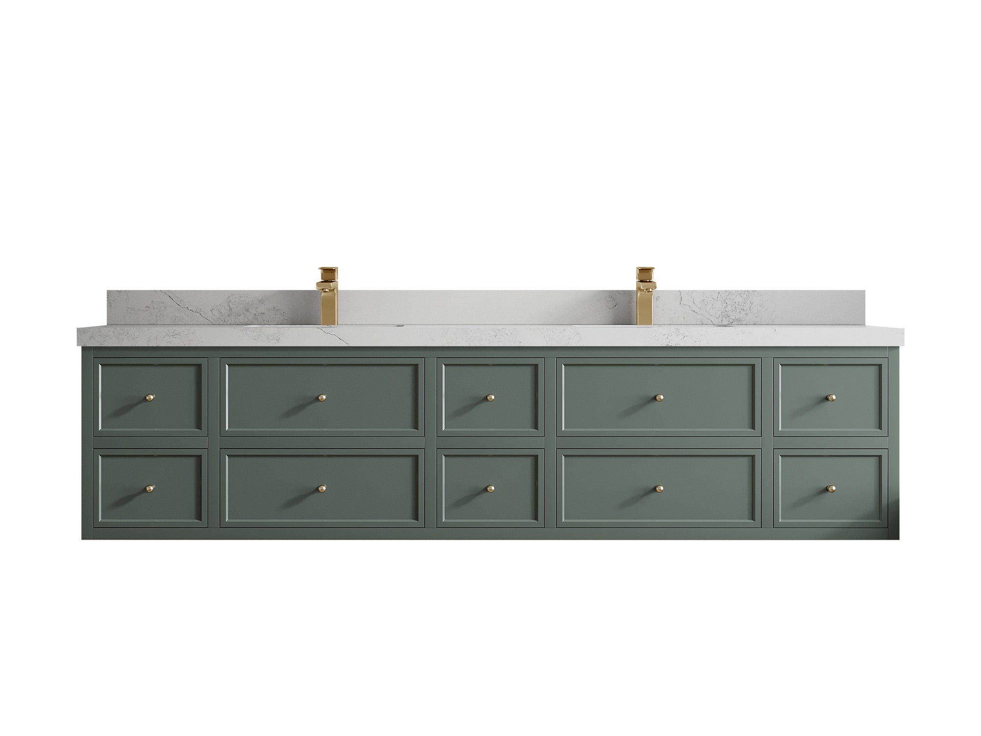 Roswell Floating 84 in. W x 22 in. D Double Sink Bathroom Vanity - Willow Bath and Vanity