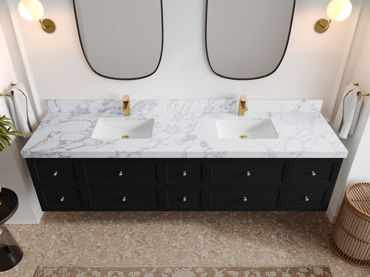 Roswell Floating 84 in. W x 22 in. D Double Sink Bathroom Vanity - photo 20