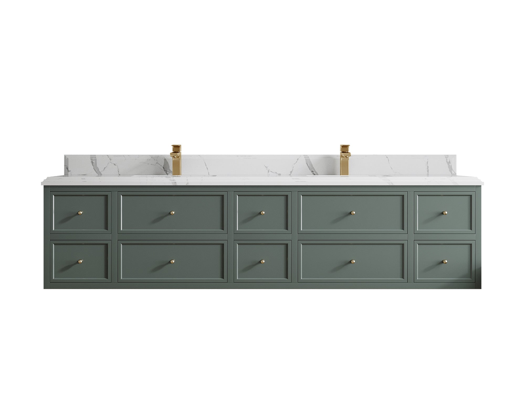 Roswell Floating 84 in. W x 22 in. D Double Sink Bathroom Vanity - Willow Bath and Vanity