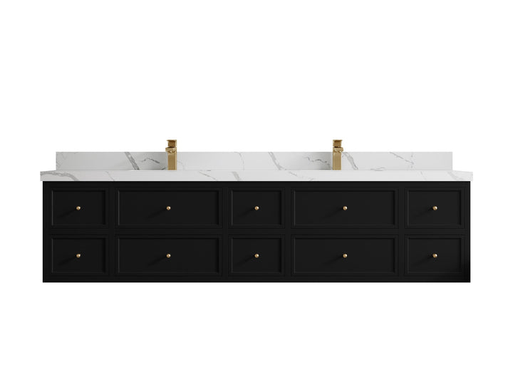 Roswell Floating 84 in. W x 22 in. D Double Sink Bathroom Vanity - photo 17