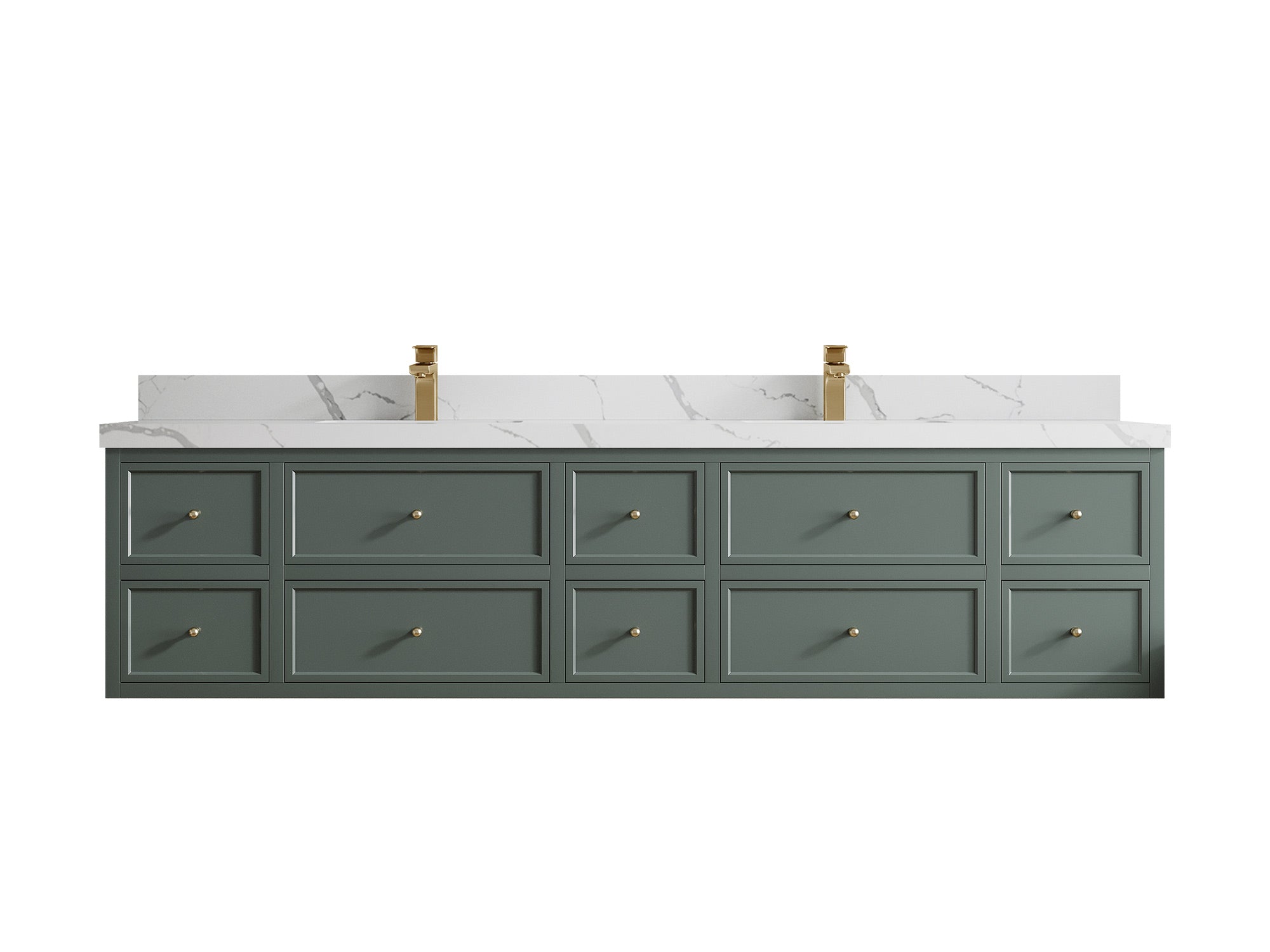 Roswell Floating 84 in. W x 22 in. D Double Sink Bathroom Vanity - Willow Bath and Vanity