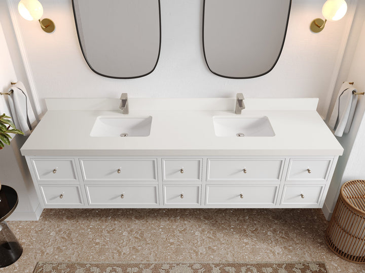 Roswell Floating 84 in. W x 22 in. D Double Sink Bathroom Vanity - photo 44