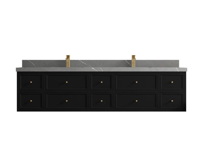 Roswell Floating 84 in. W x 22 in. D Double Sink Bathroom Vanity - Willow Bath and Vanity