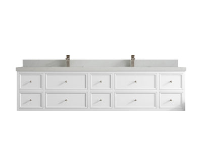 Roswell Floating 84 in. W x 22 in. D Double Sink Bathroom Vanity - Willow Bath and Vanity
