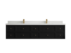 Roswell Floating 84 in. W x 22 in. D Double Sink Bathroom Vanity - photo 45