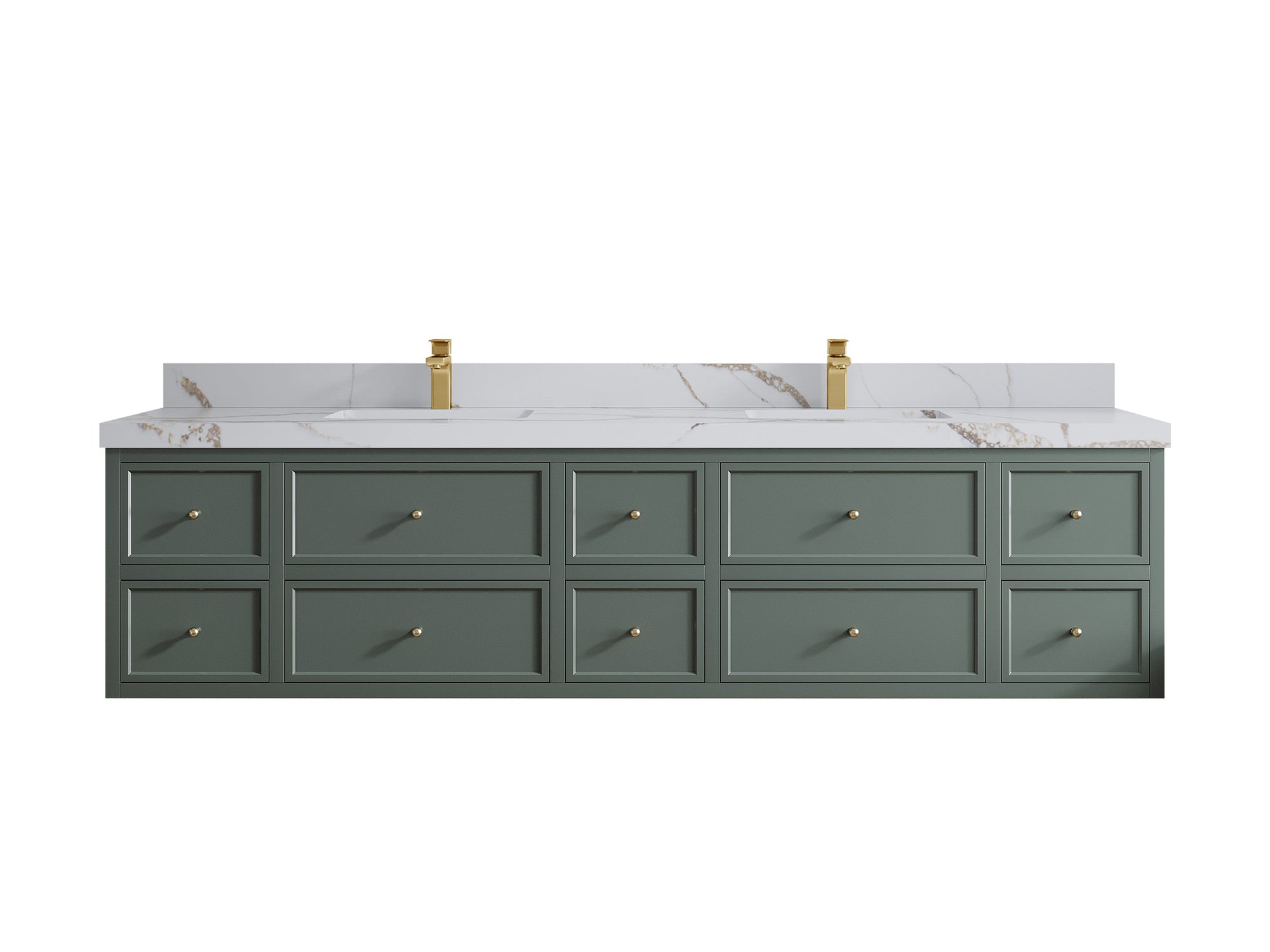 Roswell Floating 84 in. W x 22 in. D Double Sink Bathroom Vanity - Willow Bath and Vanity