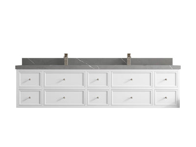 Roswell Floating 84 in. W x 22 in. D Double Sink Bathroom Vanity - Willow Bath and Vanity