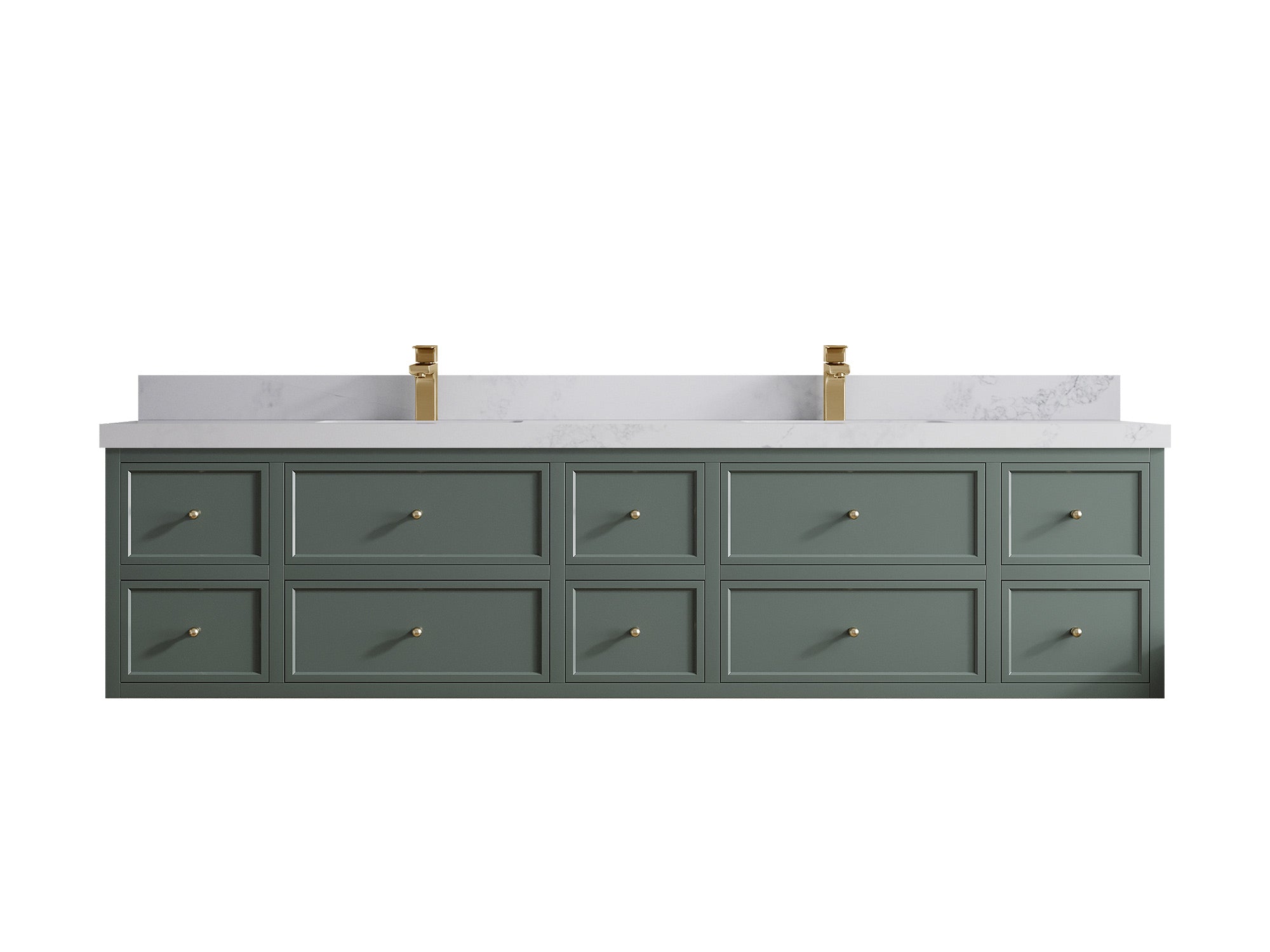 Roswell Floating 84 in. W x 22 in. D Double Sink Bathroom Vanity - Willow Bath and Vanity