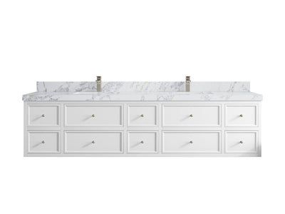 Roswell Floating 84 in. W x 22 in. D Double Sink Bathroom Vanity - Willow Bath and Vanity