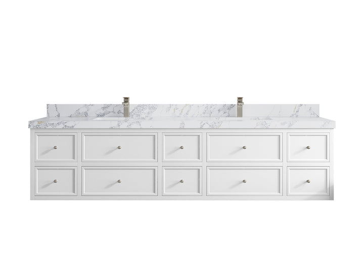 Roswell Floating 84 in. W x 22 in. D Double Sink Bathroom Vanity - photo 21