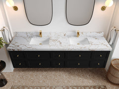 Roswell Floating 84 in. W x 22 in. D Double Sink Bathroom Vanity - photo 38