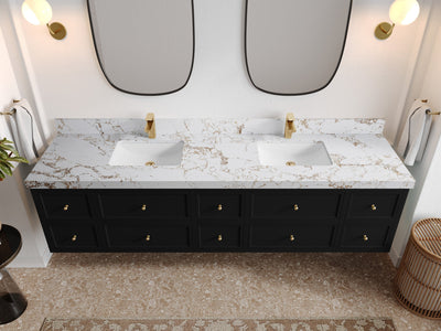 Roswell Floating 84 in. W x 22 in. D Double Sink Bathroom Vanity - Willow Bath and Vanity