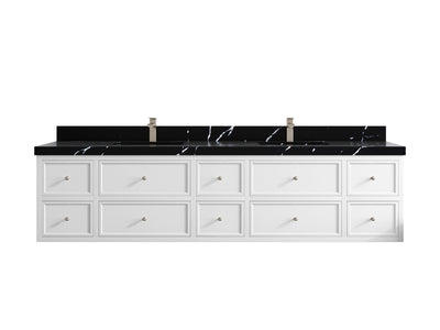 Roswell Floating 84 in. W x 22 in. D Double Sink Bathroom Vanity - Willow Bath and Vanity