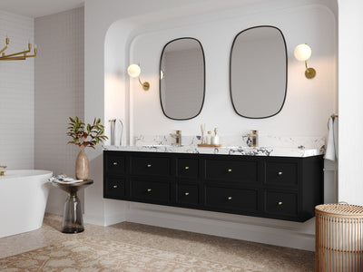 Roswell Floating 84 in. W x 22 in. D Double Sink Bathroom Vanity - Willow Bath and Vanity