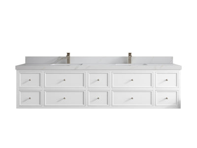 Roswell Floating 84 in. W x 22 in. D Double Sink Bathroom Vanity - Willow Bath and Vanity