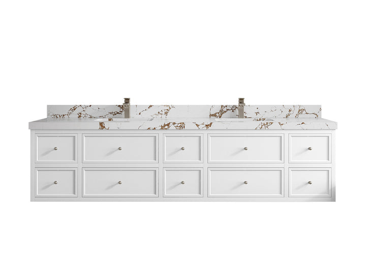 Roswell Floating 84 in. W x 22 in. D Double Sink Bathroom Vanity - photo 37