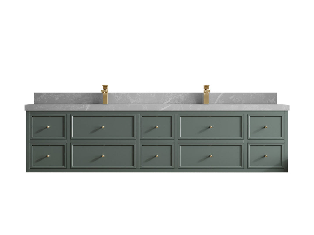 Roswell Floating 84 in. W x 22 in. D Double Sink Bathroom Vanity - Willow Bath and Vanity