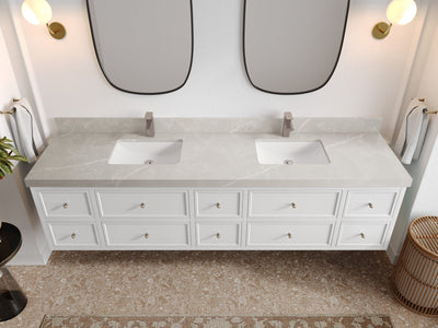 Roswell Floating 84 in. W x 22 in. D Double Sink Bathroom Vanity - Willow Bath and Vanity