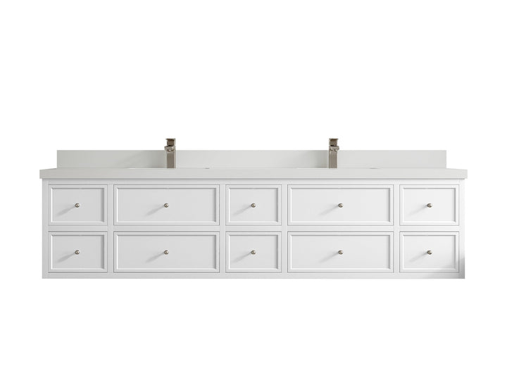 Roswell Floating 84 in. W x 22 in. D Double Sink Bathroom Vanity - photo 45