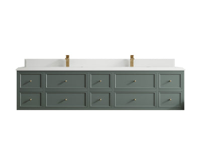 Roswell Floating 84 in. W x 22 in. D Double Sink Bathroom Vanity - Willow Bath and Vanity
