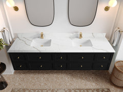 Roswell Floating 84 in. W x 22 in. D Double Sink Bathroom Vanity - photo 24