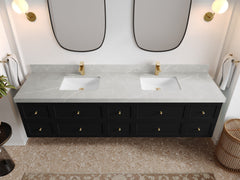 Roswell Floating 84 in. W x 22 in. D Double Sink Bathroom Vanity - photo 32