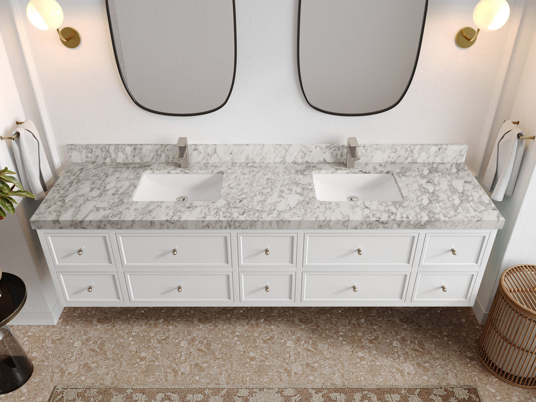 Roswell Floating 84 in. W x 22 in. D Double Sink Bathroom Vanity - Willow Bath and Vanity