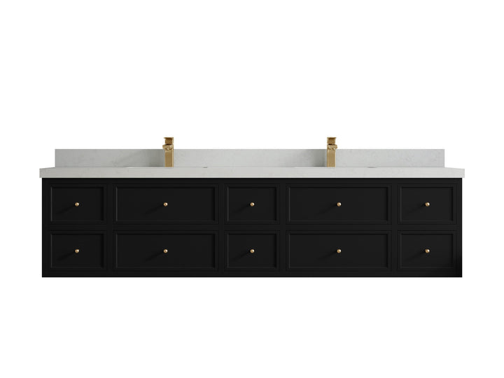 Roswell Floating 84 in. W x 22 in. D Double Sink Bathroom Vanity - photo 13