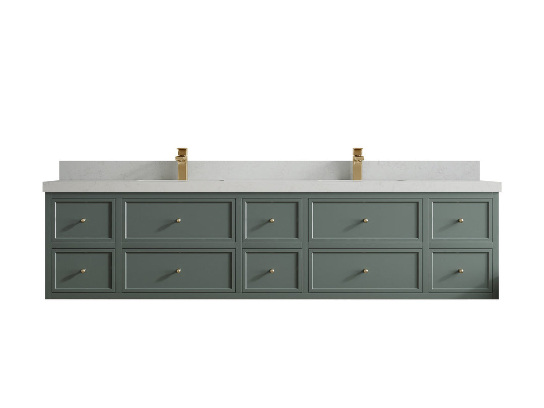 Roswell Floating 84 in. W x 22 in. D Double Sink Bathroom Vanity - Willow Bath and Vanity