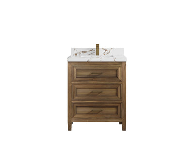 Santa Monica Teak Wood 30 in. W x 22 in. D Single Sink Bathroom Vanity - Willow Bath and Vanity