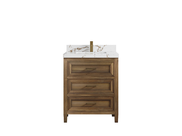 Santa Monica Teak Wood 30 in. W x 22 in. D Single Sink Bathroom Vanity - photo 13