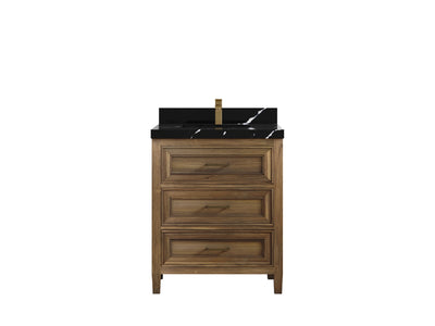 Santa Monica Teak Wood 30 in. W x 22 in. D Single Sink Bathroom Vanity - Willow Bath and Vanity