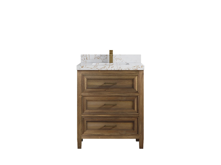 Santa Monica Teak Wood 30 in. W x 22 in. D Single Sink Bathroom Vanity - photo 15