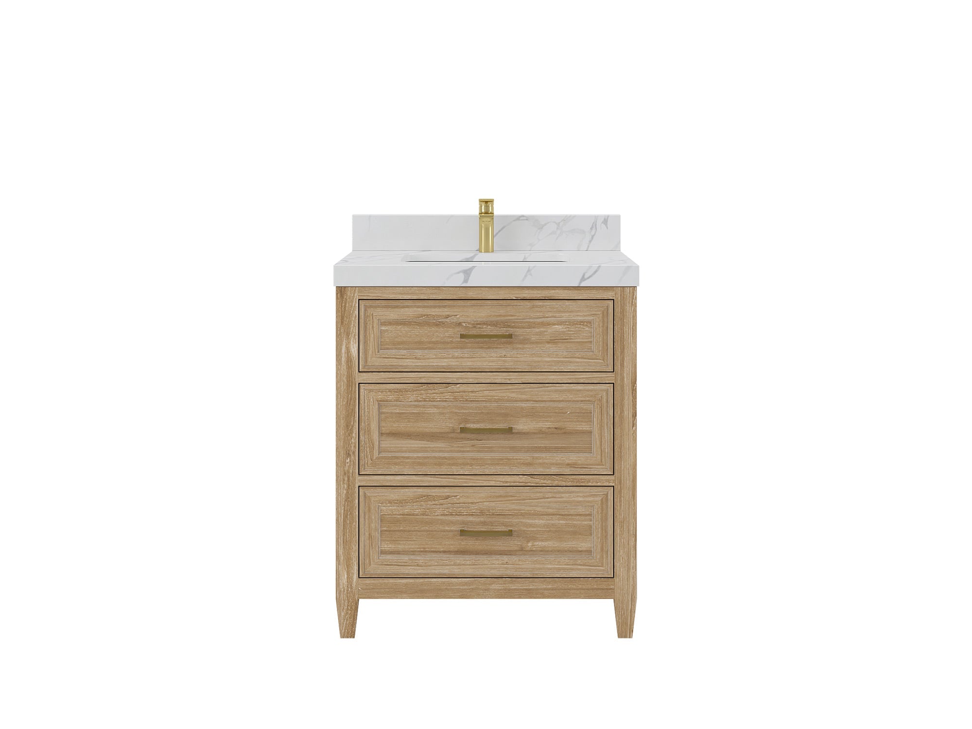 Santa Monica Teak Wood 30 in. W x 22 in. D Single Sink Bathroom Vanity - Willow Bath and Vanity