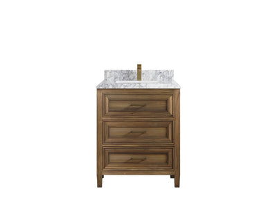 Santa Monica Teak Wood 30 in. W x 22 in. D Single Sink Bathroom Vanity - Willow Bath and Vanity